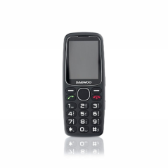 Téléphone portable Daewoo pour seniors - Écran 2,4" - Grandes touches rétroéclairées - Batterie 1400 mAh - Bouton SOS arrière -