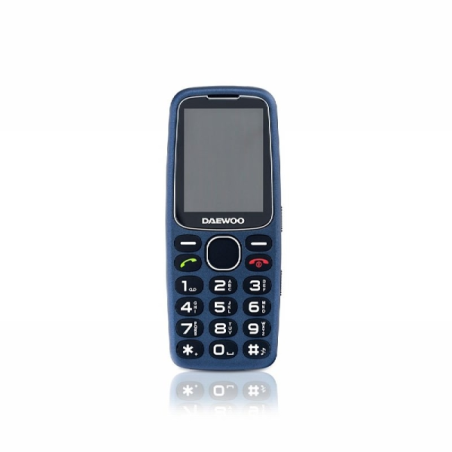 Téléphone portable Daewoo pour seniors - Écran 2,4" - Grandes touches rétroéclairées - Batterie 1400 mAh - Bouton SOS arrière -