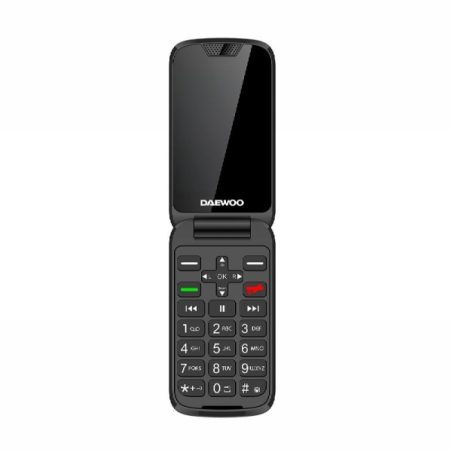 Téléphone à clapet Daewoo - Double écran 2,8" et 1,77" - Grandes touches - 48 Mo de RAM - 128 Mo de ROM - Batterie 1000 mAh - Ap
