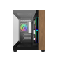 Boîtier mini-tour bois Cooler Master Elite 481 - 3 ventilateurs RGB 120 mm - Vue panoramique - Compatible MicroATX/Mini-ITX - Do