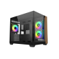 Boîtier mini-tour bois Cooler Master Elite 481 - 3 ventilateurs RGB 120 mm - Vue panoramique - Compatible MicroATX/Mini-ITX - Do