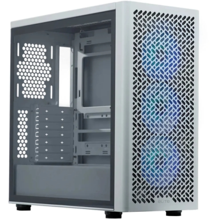 Boîtier tour Cooler Master Elite 502 E-ATX - 3 ventilateurs RGB 120 mm - Fenêtre latérale - Gestion des câbles - Audio - 1 port