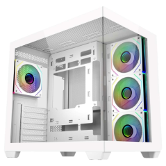 Boîtier moyen tour Cooler Master Elite 681 ATX/MicroATX/Mini-ITX - 4 ventilateurs RGB 120 mm - Vue panoramique - Double caméra -