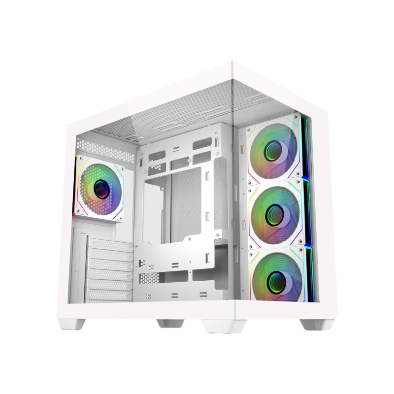 Boîtier moyen tour Cooler Master Elite 681 ATX/MicroATX/Mini-ITX - 4 ventilateurs RGB 120 mm - Vue panoramique - Double caméra -