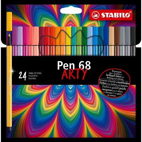 ✅ Lot de 24 feutres Stabilo Pen 68 Arty couleur Surtido en stock