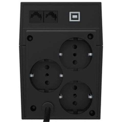 Elbat Delta UPS 900VA USB - 3x Shuckos - Stabilisateur AVR - Fonction de démarrage à froid