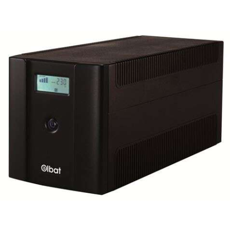 Elbat Delta UPS 1100VA USB - Écran LCD - 4x Shuckos - Stabilisateur AVR - Fonction de démarrage à froid