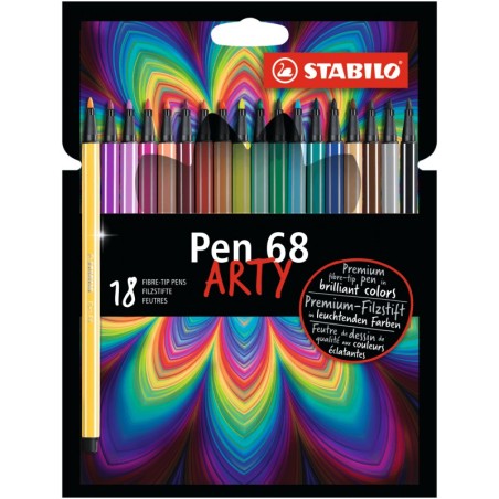✅ Lot de 18 feutres Stabilo Pen 68 Arty couleur Surtido en stock
