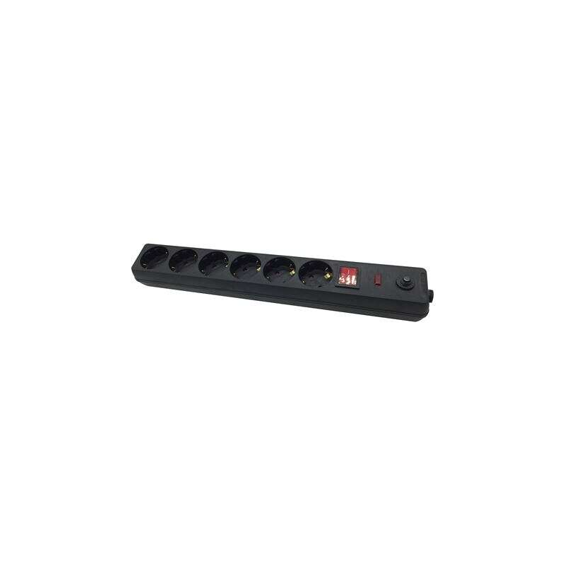 Bloc multiprise Elbat - 6 prises Schuko - Interrupteur marche/arrêt - Protection contre les surcharges - Câble de 1,50 m