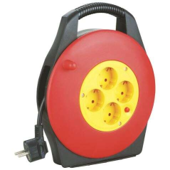 Câble d'extension Elbat avec protection thermique - 4 Shukos - Charge maximale 1100W enroulé, 3200W non enroulé - Câble de 10m