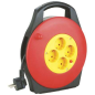 Câble d'extension Elbat avec protection thermique - 4 Shukos - Charge maximale 1100W enroulé, 3200W non enroulé - Câble de 10m