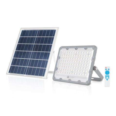 Projecteur Led Solaire Elbat 50W - 1440LM - Lumière Froide 6500K - Autonomie jusqu'à 2 Jours - Télécommande - IP67