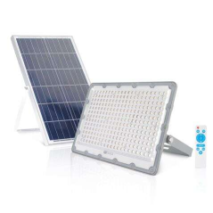 Projecteur Led Solaire Elbat 200W - 3600LM - Lumière Froide 6500K - Autonomie jusqu'à 2 Jours - Télécommande - IP67