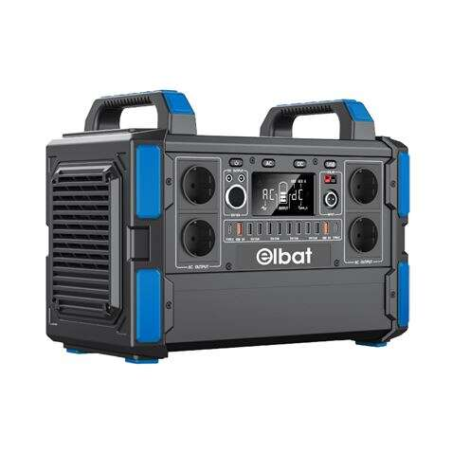 Générateur d'énergie portable Elbat - 1000 W - Batterie au lithium 327 600 mAh - Fonction BMS - Chargement avec panneau solaire