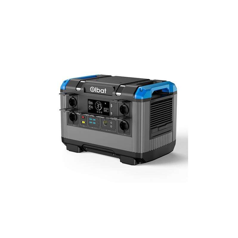 Groupe électrogène portable Elbat - 2 400 W - Batterie au lithium 630 000 mAh - Protection contre les courts-circuits, les surch