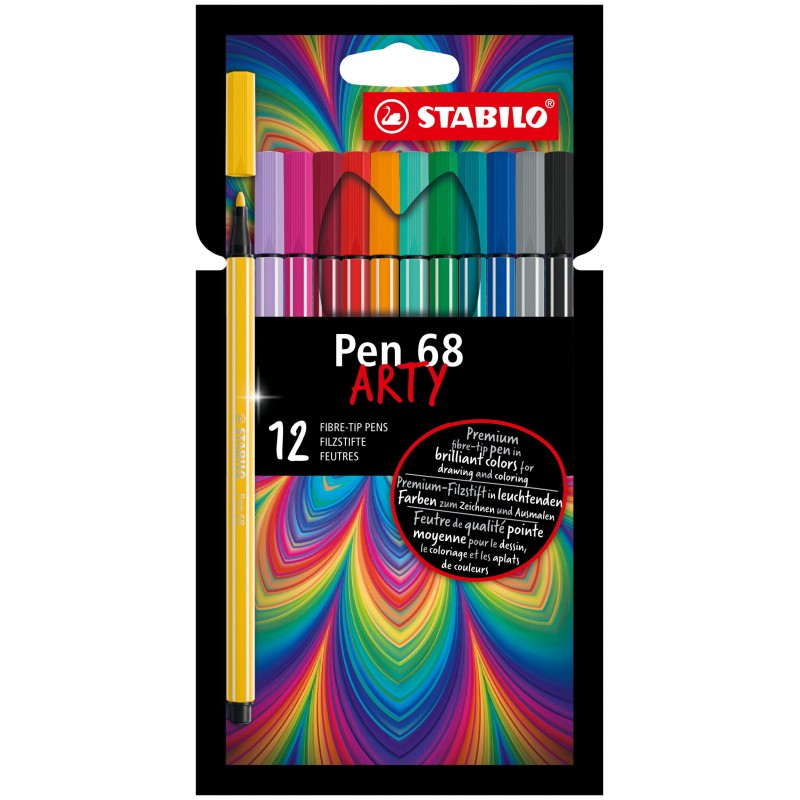 Lot de 12 feutres Stabilo Pen 68 Arty