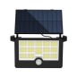 Projecteur solaire LED Elbat 50 W - 3 600 lm - Blanc froid 6 500 K - Détecteur de mouvement - Détection de 3 à 5 mètres - IP65