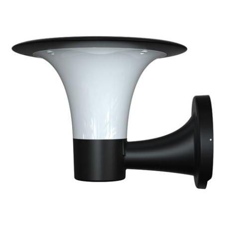 Lanterne solaire LED Elbat Pro Series - 15 W - 6 000 K/3 000 K - 2 200 lumens - Capteur - Montage mural ou sur pilier - Noir