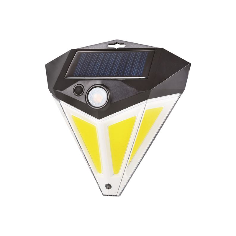 Applique murale solaire LED Elbat - 200 lm - Blanc froid 6500 K - Détecteur de mouvement - Batterie 1200 mAh