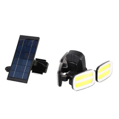 Projecteur solaire quadruple Elbat - 800 lm - Blanc froid 6500 K - Détecteur de mouvement - 4 batteries 1200 mAh