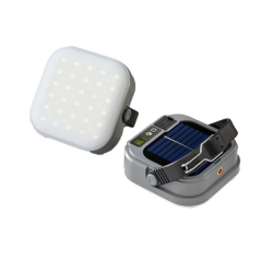 Lanterne solaire de camping Elbat EB0569 500 lm - 6500 K - 12 modes d'éclairage - Fonction batterie externe - Crochet réglable -