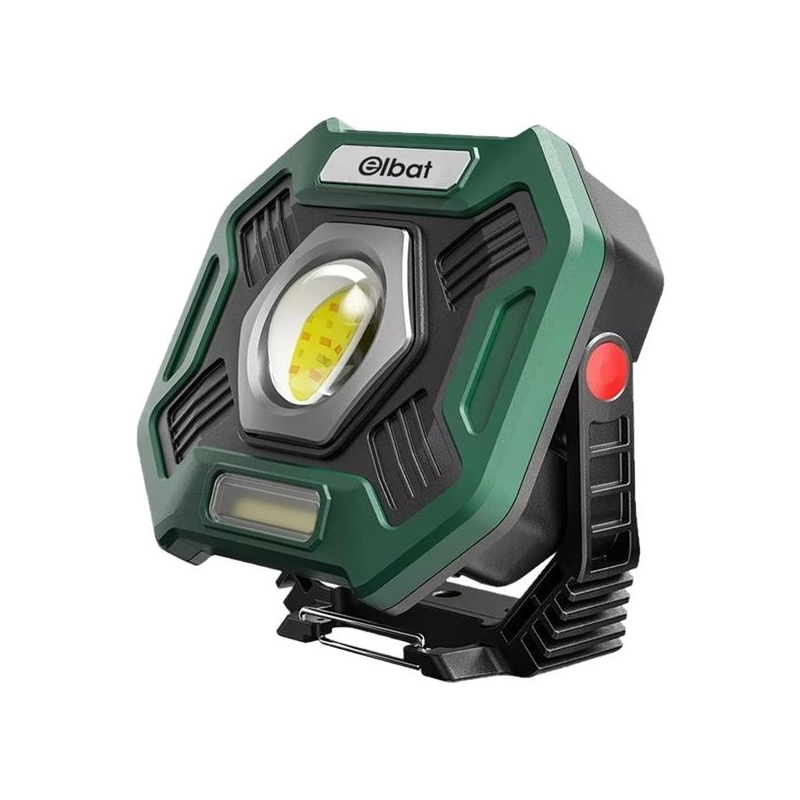 Projecteur rechargeable Elbat 20 W - Blanc froid, 6 500 K - 2 000 lumens - Batterie 10 000 mAh - Connecteur USB-C - Fonction bat