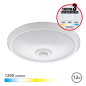 LOT de 10 Applique murale LED Elbat 12 W à montage en surface - 1200 lm - Sélecteur 3 températures de couleur - Capteur de lumin
