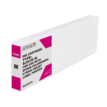 Cartouche d'encre pigmentée générique Epson SJIC30P Magenta - Remplace C33S020641/SJIC30P(M)