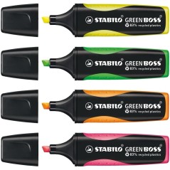 Surligneurs Stabilo Green Boss recyclés