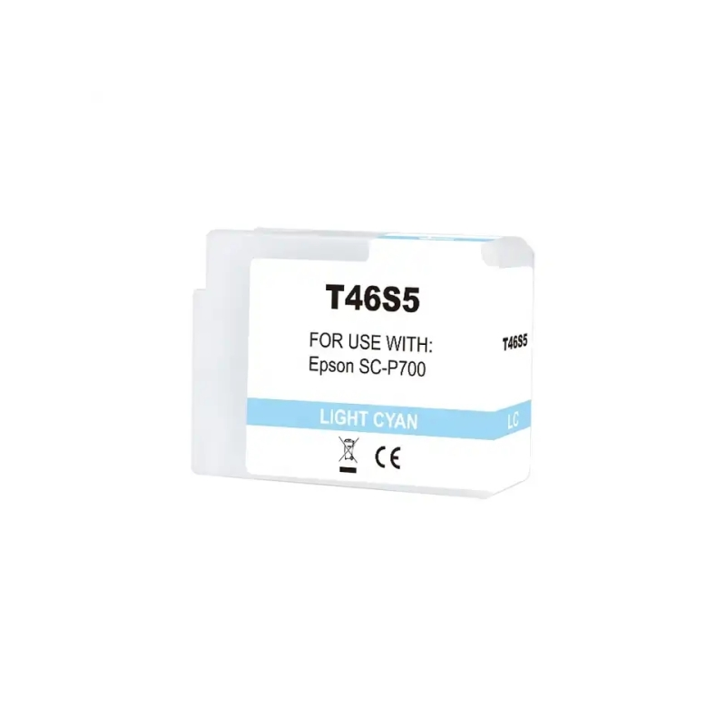 Cartouche d'encre générique Epson T46S5 cyan clair - Remplace C13T46S500