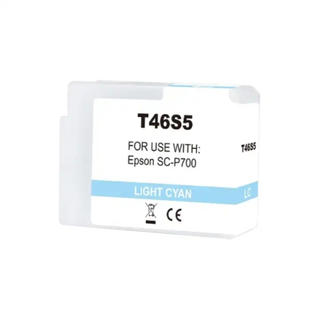 Cartouche d'encre générique Epson T46S5 cyan clair - Remplace C13T46S500