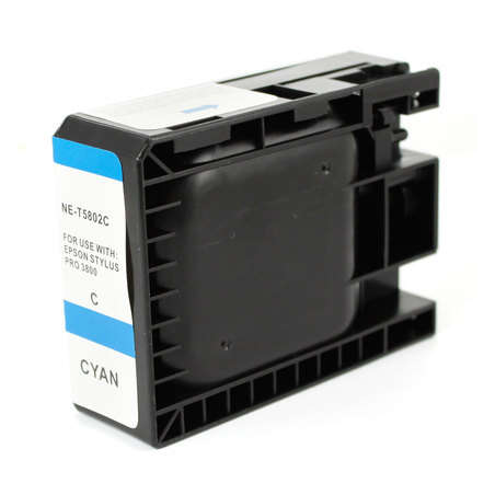 Cartouche d'encre pigmentée générique Epson T5802 Cyan - Remplace C13T580200
