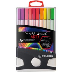 ✅ Lot de 30 feutres Stabilo Pen 68 Brush Arty couleur Surtido en stock