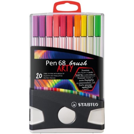 ✅ Lot de 30 feutres Stabilo Pen 68 Brush Arty couleur Surtido en stock
