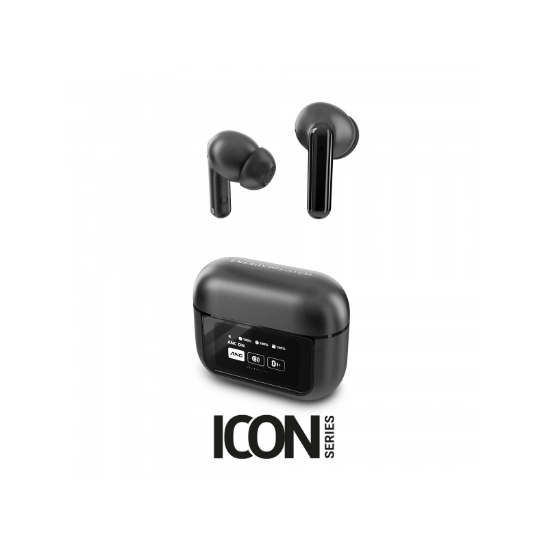 Écouteurs True Wireless Energy Sistem - Écran dans étui - ANC - Mode Transparence - Faible latence - IPX5 - 30h d'autonomie - Co