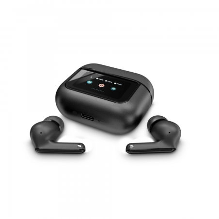 Écouteurs True Wireless Energy Sistem - Écran dans étui - ANC - Mode Transparence - Faible latence - IPX5 - 30h d'autonomie - Co