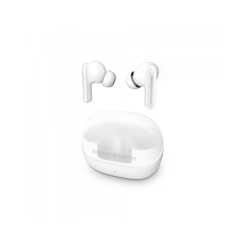 Casque Energy Sistem ANC -30dB - Quad Mic - Bluetooth 5.4 - Autonomie 25h - IPX4 - Plastique recyclé - Coloris Blanc