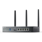 TP-Link Omada ER706W Router de Doble Banda - Velocidad hasta 3Gbps - VPN - WiFi - 1Gbps SFP - 5xRJ45 1Gbps - Antenas Desmontable