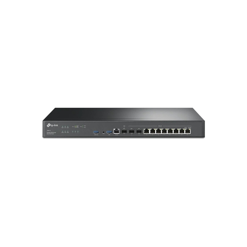 TP-Link Omada ER8411 Router Gigabit - 8x RJ45 - 3xSFP - 2xUSB-A - VPN - Balanceo de Carga - Carcasa de Acero - RAM de 4GB - Sist
