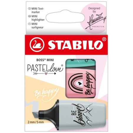 surligneurs mini pastel Stabilo packaging