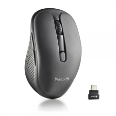 Souris sans fil NGS Evo Jot 1600dpi - Connexions : 2,4 GHz USB-C + Bluetooth 5.1 + Bluetooth 5.1 - 5 Boutons - Utilisation droit