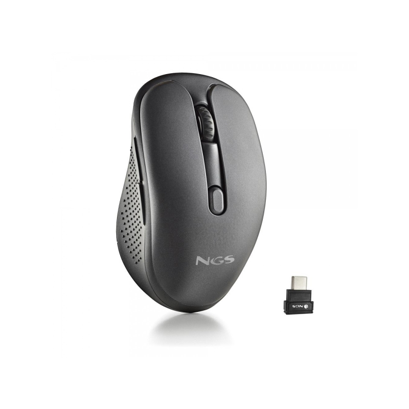 Souris sans fil NGS Evo Jot 1600dpi - Connexions : 2,4 GHz USB-C + Bluetooth 5.1 + Bluetooth 5.1 - 5 Boutons - Utilisation droit