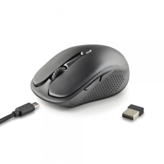 Souris Laser Sans Fil NGS Evo Peep 3200dpi - Connexions : 2,4 GHz USB-A + Bluetooth 5.1 + Bluetooth 5.1 - 5 Boutons - Utilisatio