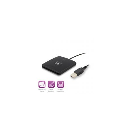Lecteur de cartes à puce USB DNIe Ewent - Noir