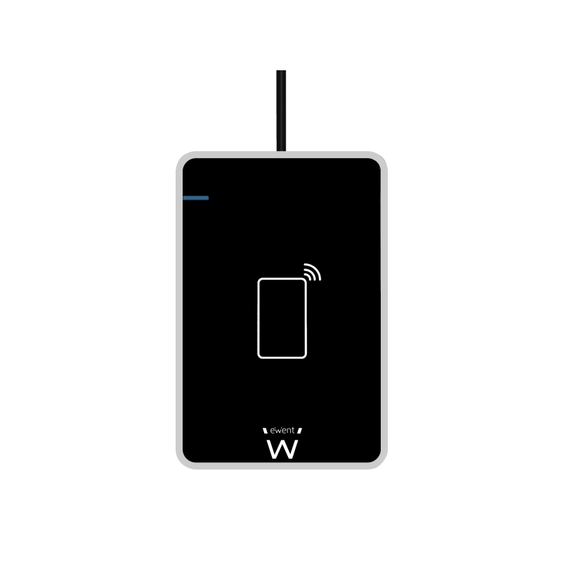 Lecteurs de cartes à puce Ewent pour DNIe et NFC - Câble de 0,6 m - Sans contact - Noir