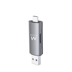Lecteur de cartes compact USB 3.2 Gen1 (USB 3.0) Ewent EW1075 avec connecteurs USB C et USB A