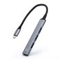 Hub USB Type-C Ewent EW1145 - 1 port USB 3.2 et 3 ports USB 2.0 - Design compact - Argent