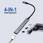 Hub USB Type-C Ewent EW1145 - 1 port USB 3.2 et 3 ports USB 2.0 - Design compact - Argent