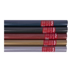 Apli Présentoir de 55 Rouleaux de Papier Cadeau Kraft - 11 Rouleaux par Couleur - Dimensions du Rouleau 0,70x2m - Couleurs Bleu