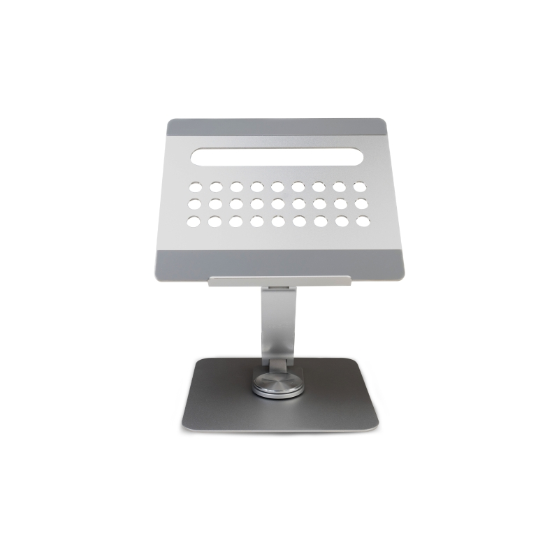 Support pour ordinateur portable Ewent - Aluminium - Multiport 7 en 1 - Rotation à 360° - Réglable - Base antidérapante - Pliabl